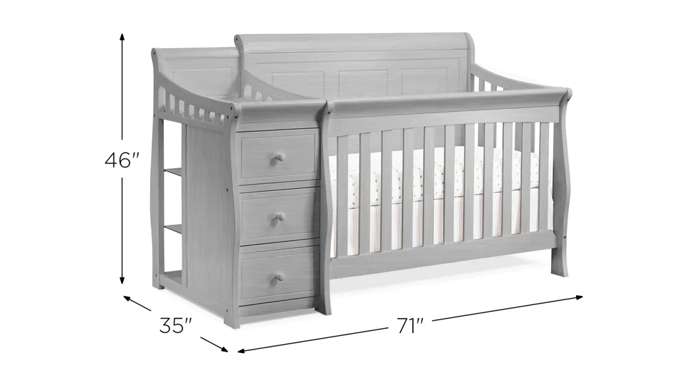 Princeton Elite Panel Crib & Changer Dimensions