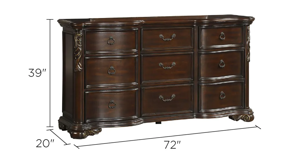 Abutilon Bedroom Dresser Dimensions