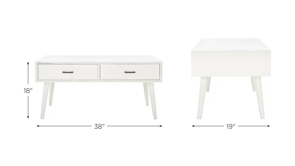 Miriam 2 Drawer Coffee Table Dimensions