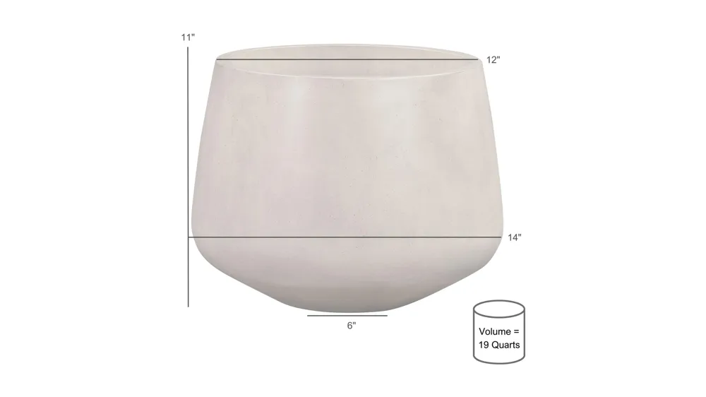 Amethyst Large Concrete Planter Dimensions