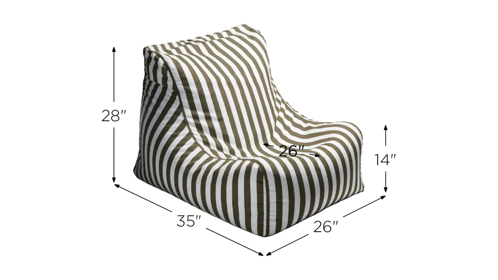 Tobin Outdoor Bean Bag Chair Dimensions