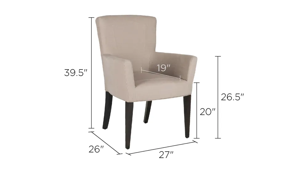 Jaspin Arm Chair Dimensions