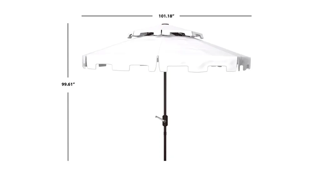 Burton 9 ft Double Top Market Umbrella Dimensions