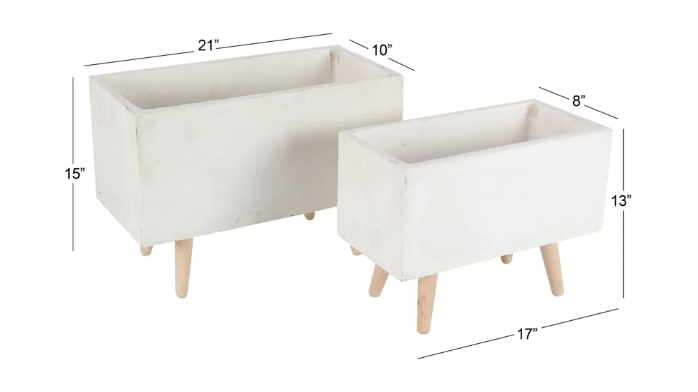 CosmoLiving Manhattan Planter Set of 2 Dimensions