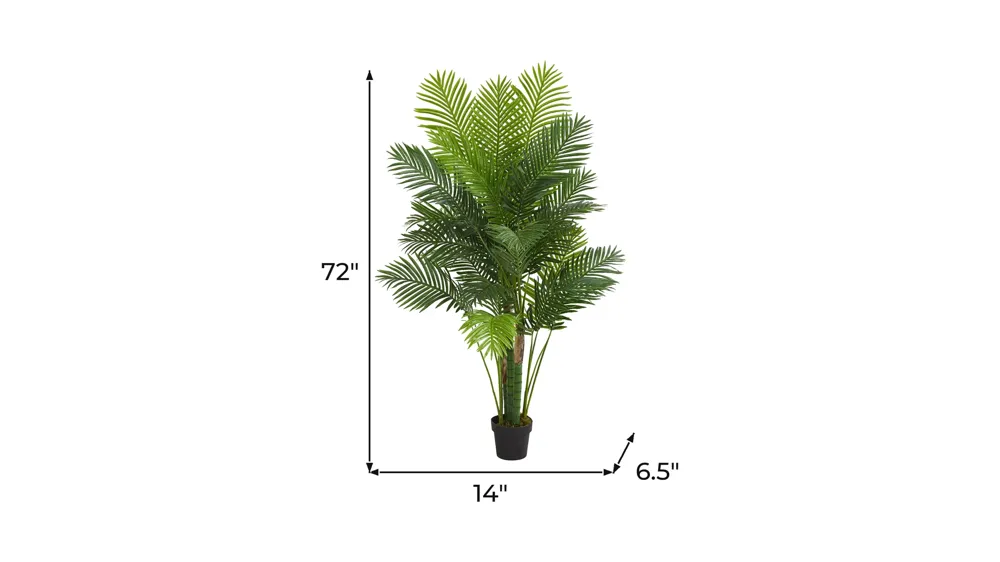 6ft. Hawaii Palm Artificial Tree Dimensions