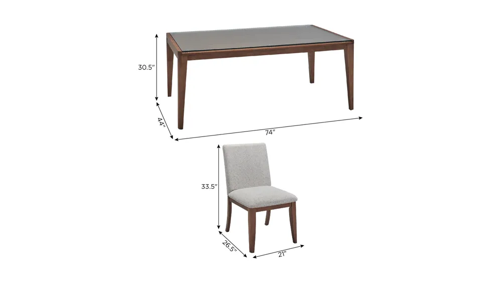 Kerrigan 7-pc. Dining Set Dimensions