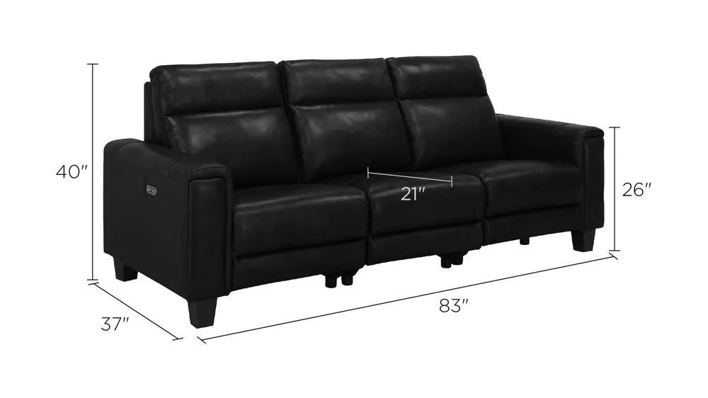 Ace 3-pc. Power Sectional Dimensions