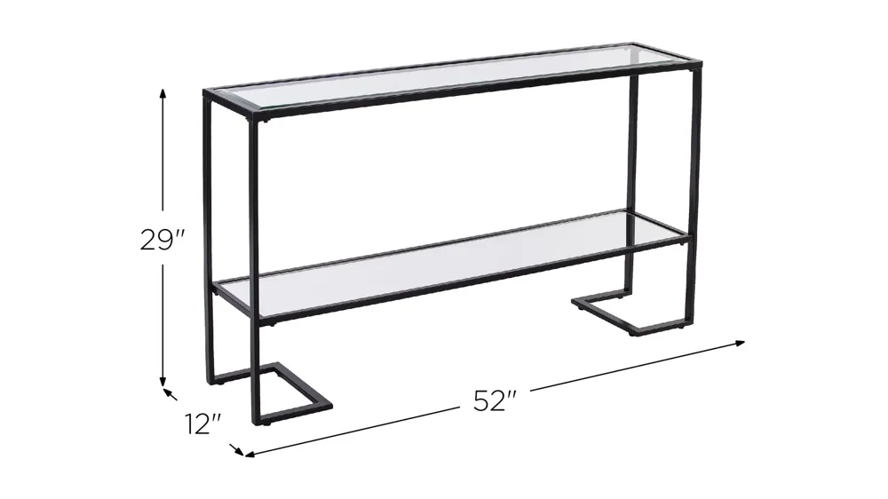 Chagford Narrow Metal Console Table Dimensions
