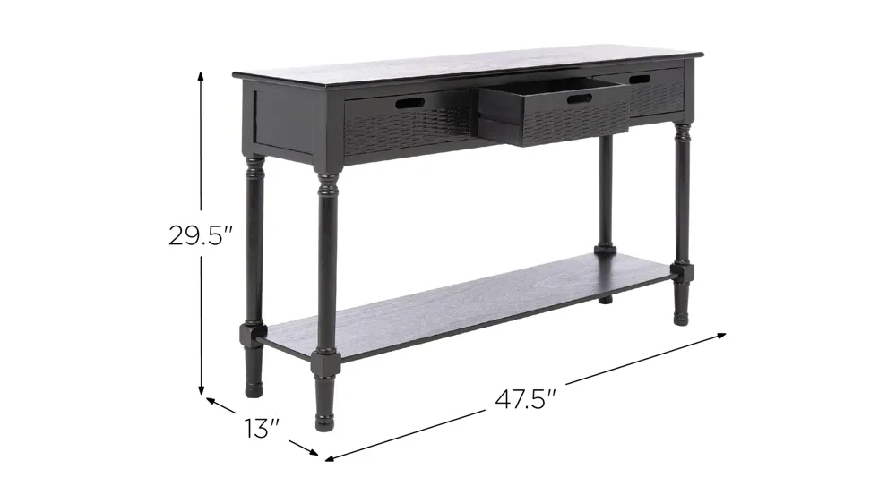 Katie 3 Drawer Console Table Dimensions