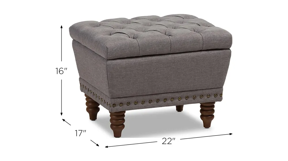 Annabelle Storage Ottoman Dimensions
