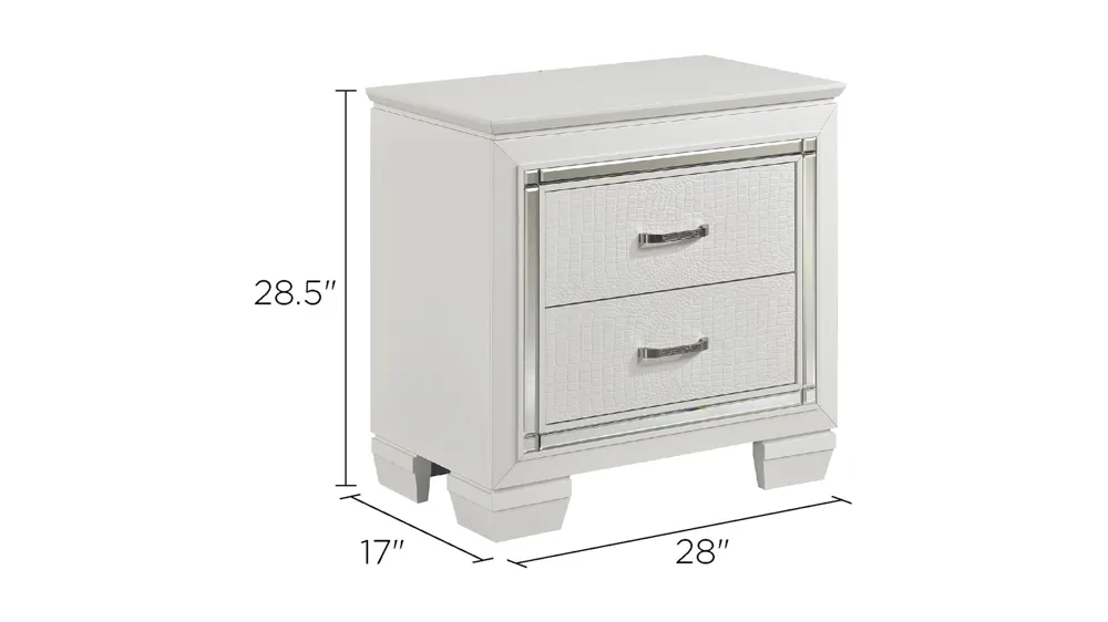 Brambley Nightstand  w/ LED Lights Dimensions