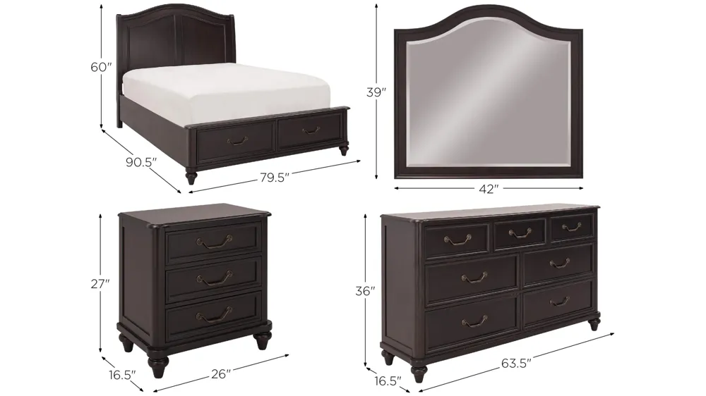 Brooklyn 4-pc. Platform Storage Bedroom Set | Raymour & Flanigan