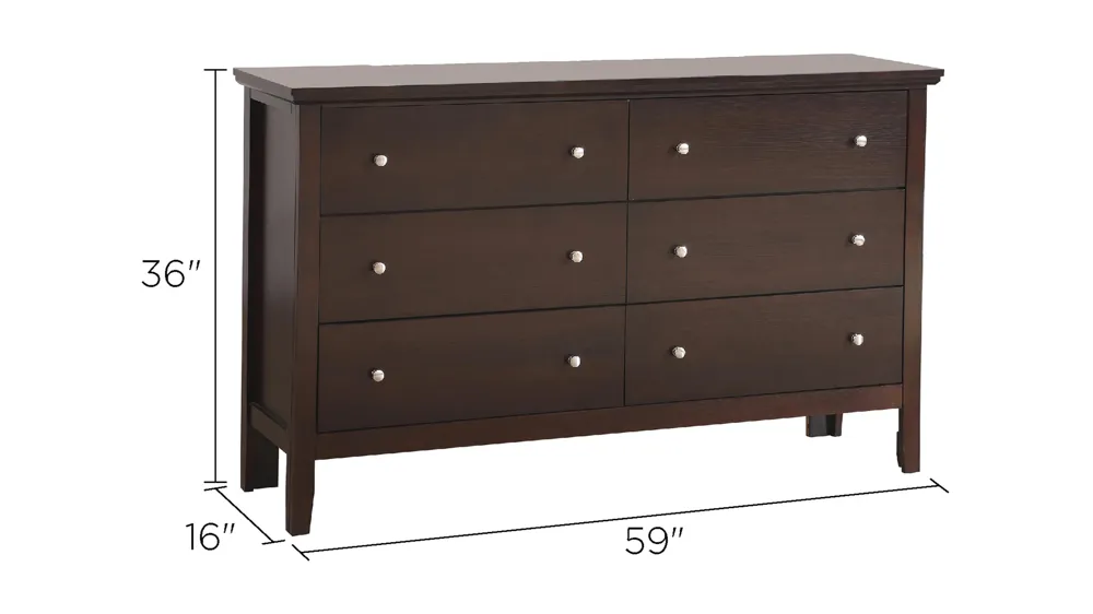 Primo Bedroom Dresser Dimensions