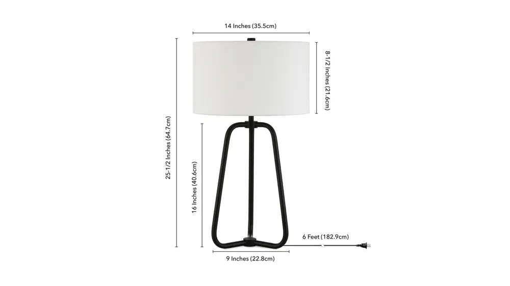 Mari Table Lamp Dimensions