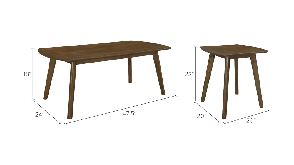Verona 3-pc. Occasional Table Set Dimensions