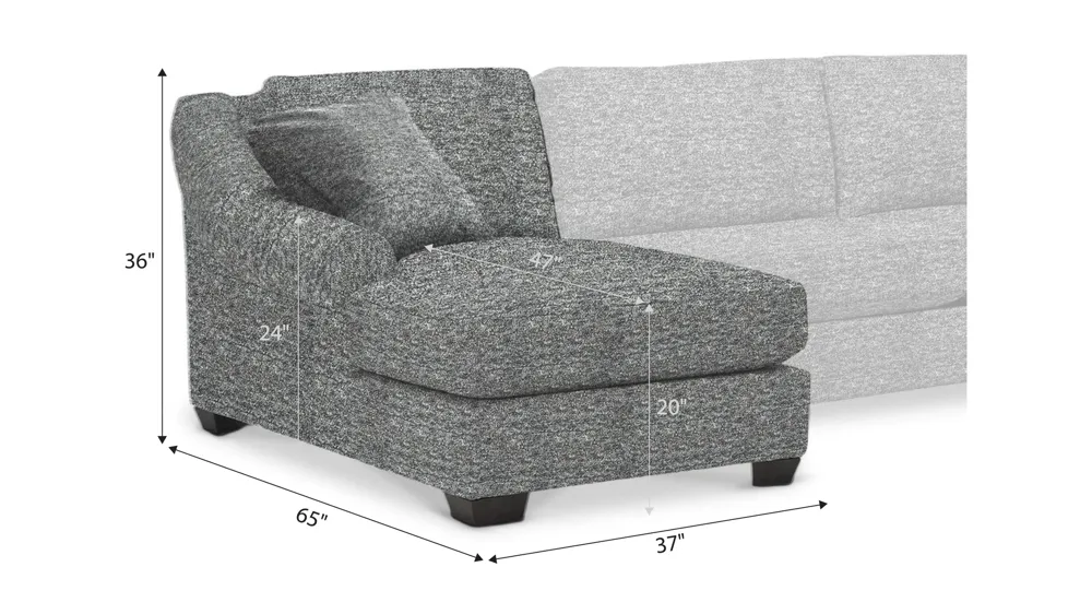 Thatcher Left Arm Facing Chaise Dimensions