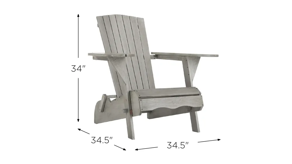 Dilettie Outdoor Adirondack Chairs - Set of 2 Dimensions