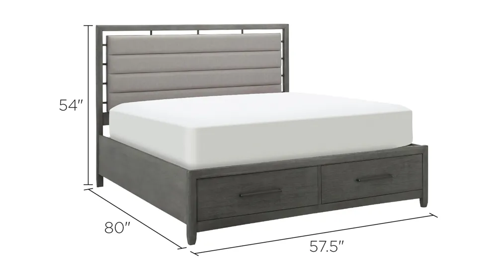 San Clemente Platform Storage Bed Dimensions