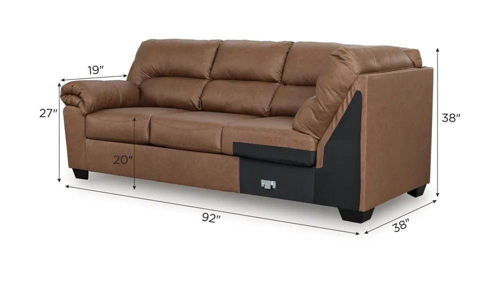 Livingstone Left Arm Facing Sofa w/Return Dimensions