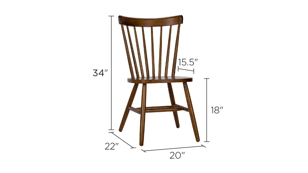 Creations II Copenhagen Dining Chair-Set of 2 Dimensions