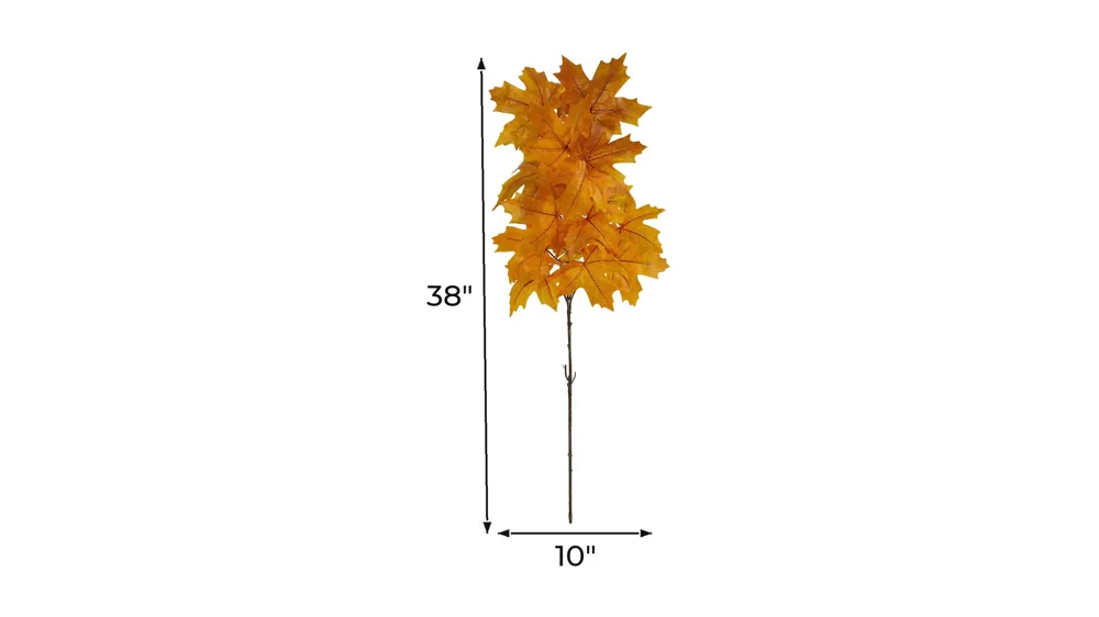 38in. Autumn Maple Leaf Artificial Flower (Set of 6) Dimensions