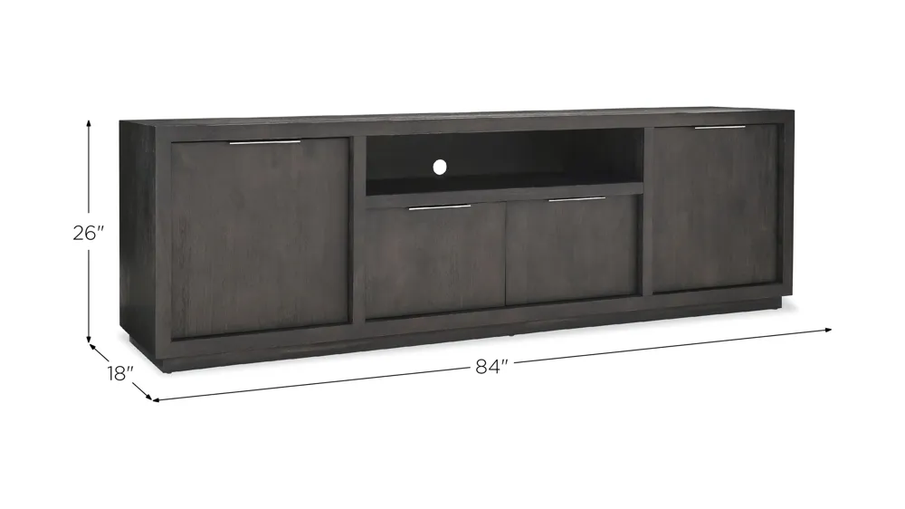 Oxford Solid Wood 84" Media Console Dimensions