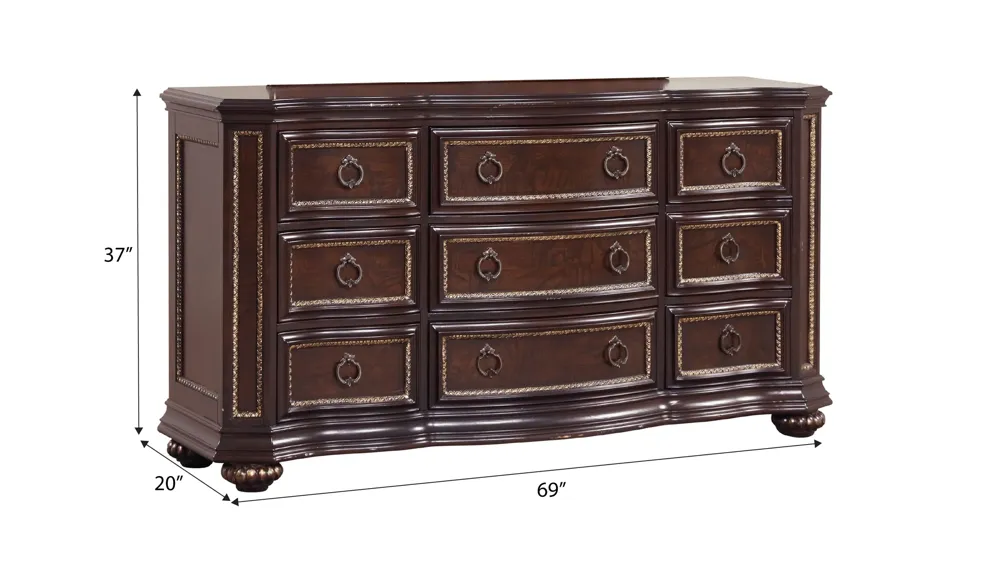 Paris 9 Drawer Dresser | Raymour & Flanigan