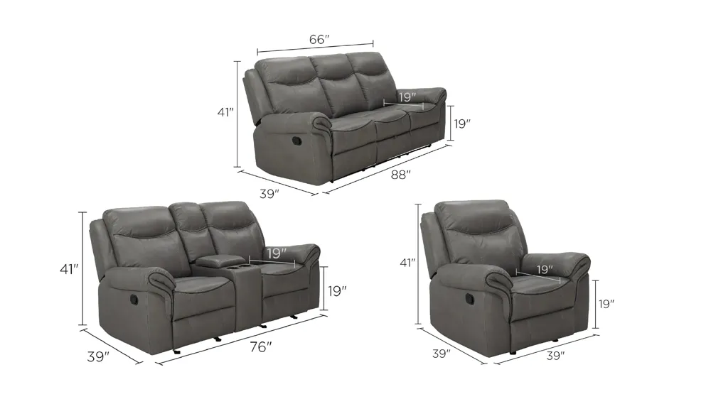 Ross Living Room Set Dimensions