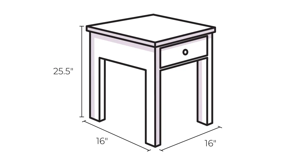 Hekman Accents Chairside Table Dimensions