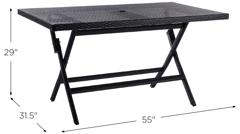 Neval Outdoor Folding Table | Raymour & Flanigan