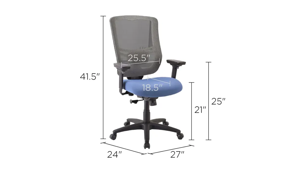 Tempur-Pedic Mesh Back Home Office Chair Dimensions