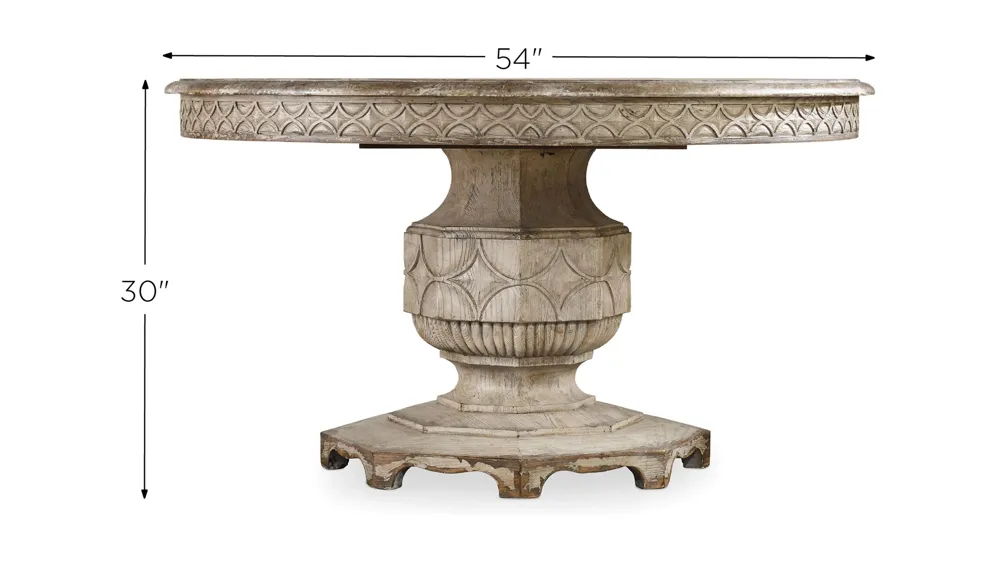 Chatelet Round Dining Table with Leaf Dimensions