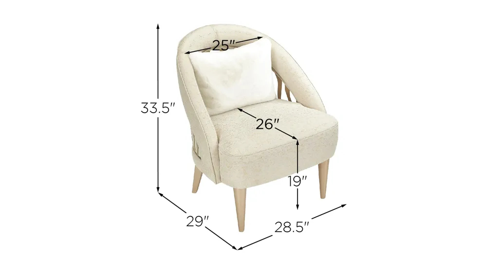 La Rachelle Flame Chair Dimensions