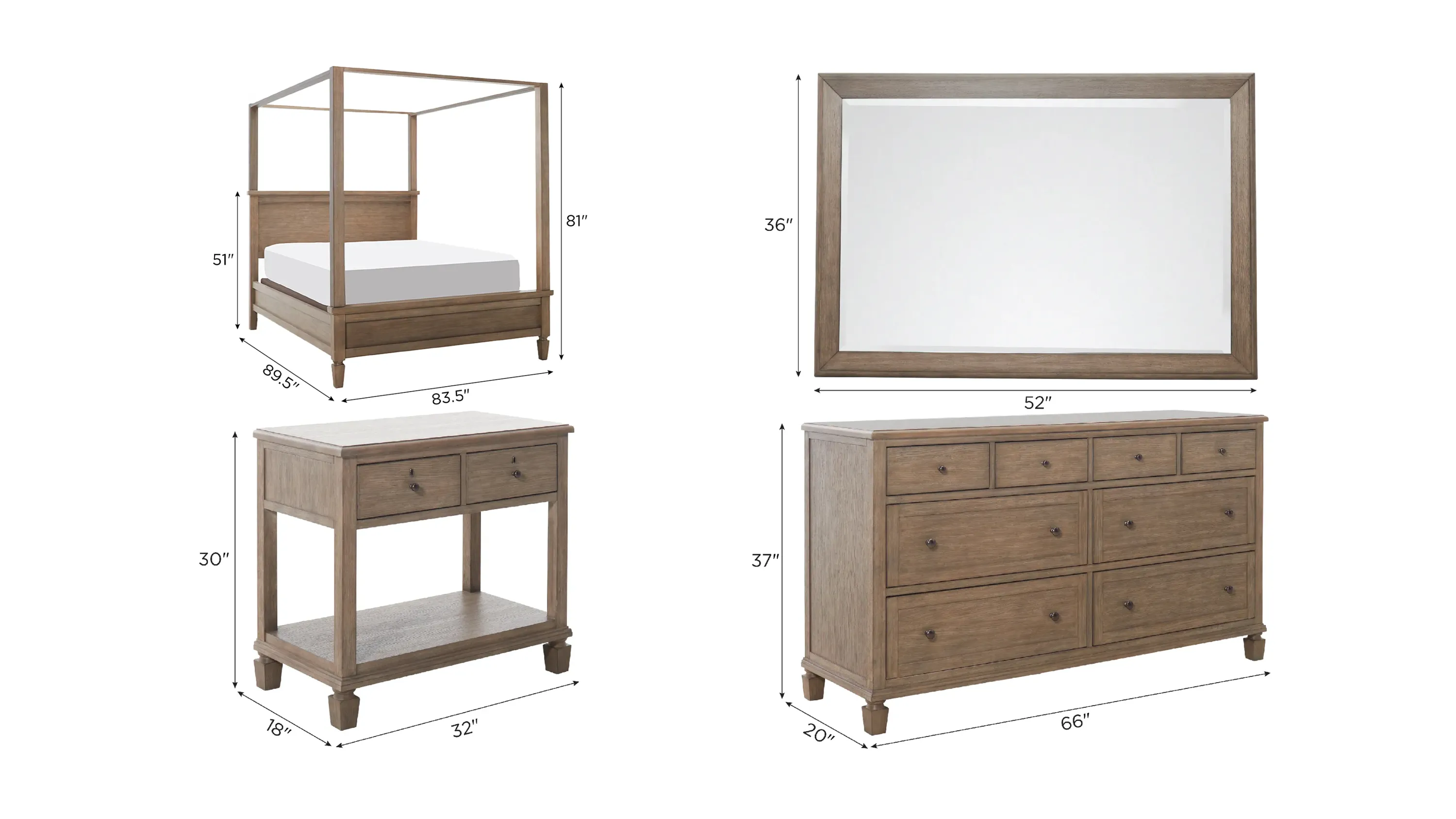 Auberge 4-pc. Bedroom Set | Raymour & Flanigan