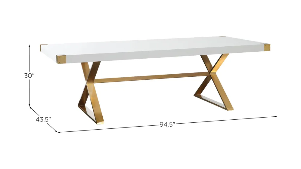 Adeline Lacquer Dining Table Dimensions