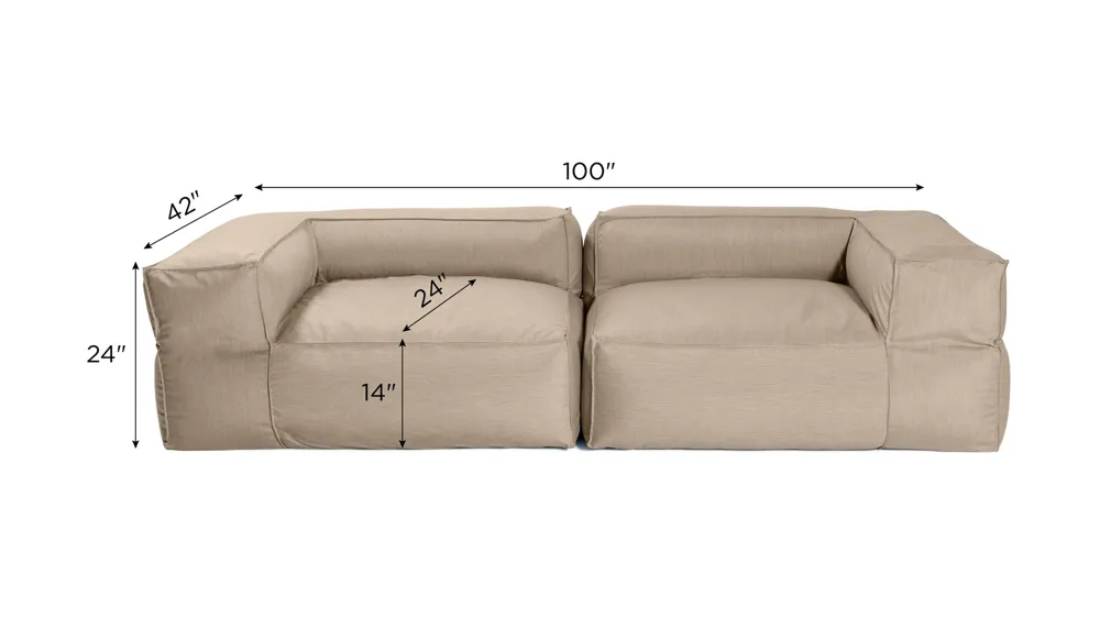 Spazio Outdoor Loveseat Dimensions