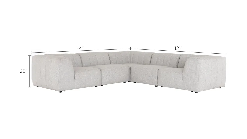 Solano 5-pc. Outdoor Sectional Sofa Dimensions