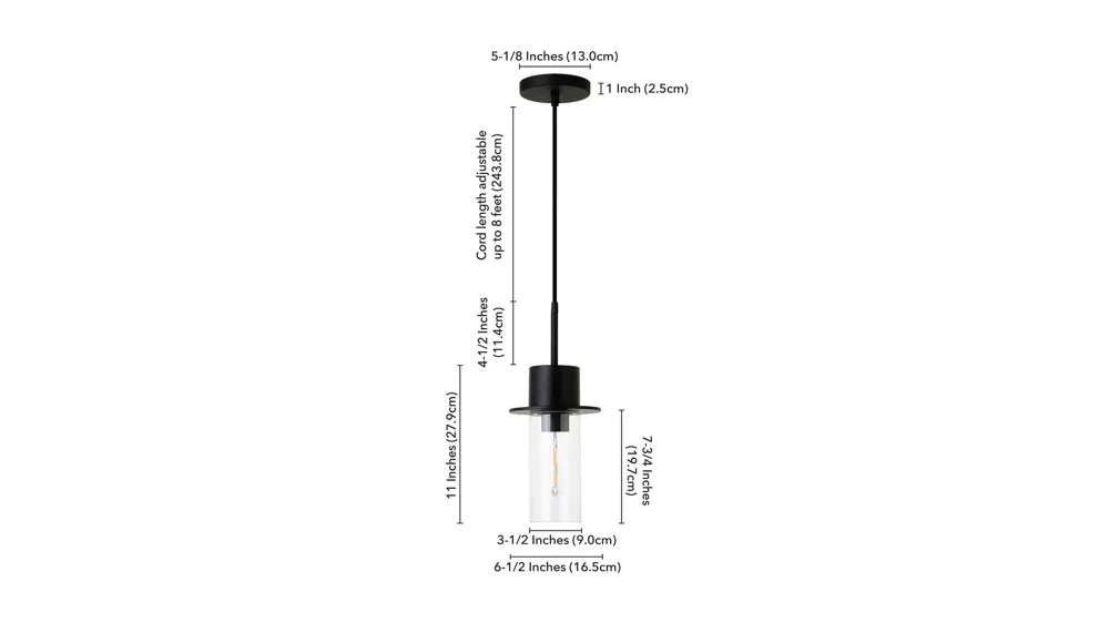 Alba Pendant Dimensions