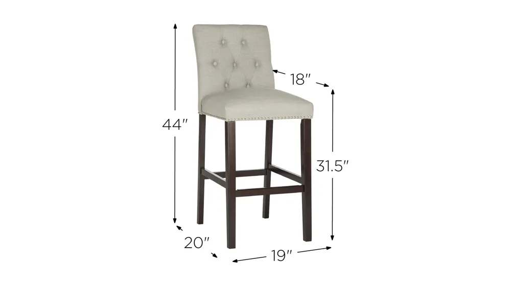 Jones Bar Stool - Set of 2 Dimensions