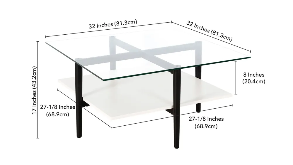 Upton Coffee Table Dimensions