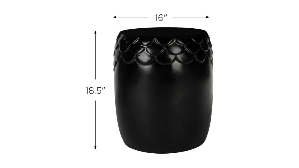 Pacifica Outdoor Concrete Accent Stool Dimensions