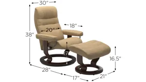Stressless Opal Legcomfort ストレスレス オパール Stressless® Opal (S) Classic Base Recliner with Ottoman