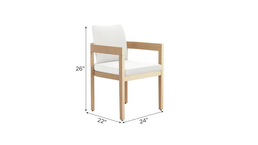 Wesley Outdoor Patio Dining Chair Dimensions