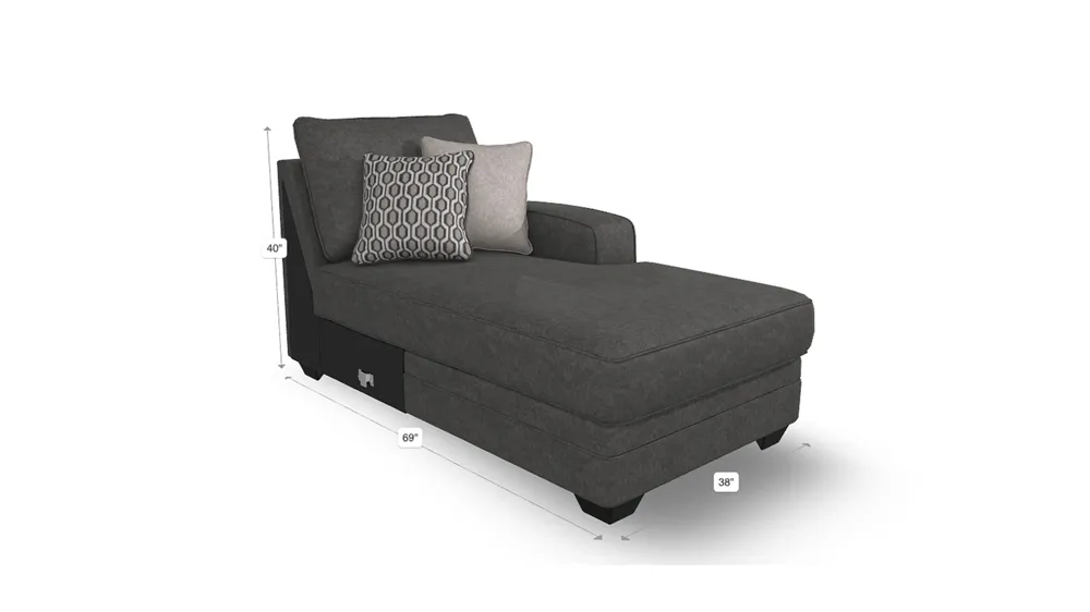 Wetzel Right Arm Facing Chaise Dimensions