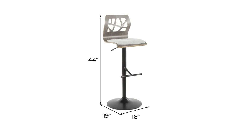 Folia Adjustable Barstool- Set of 2 Dimensions