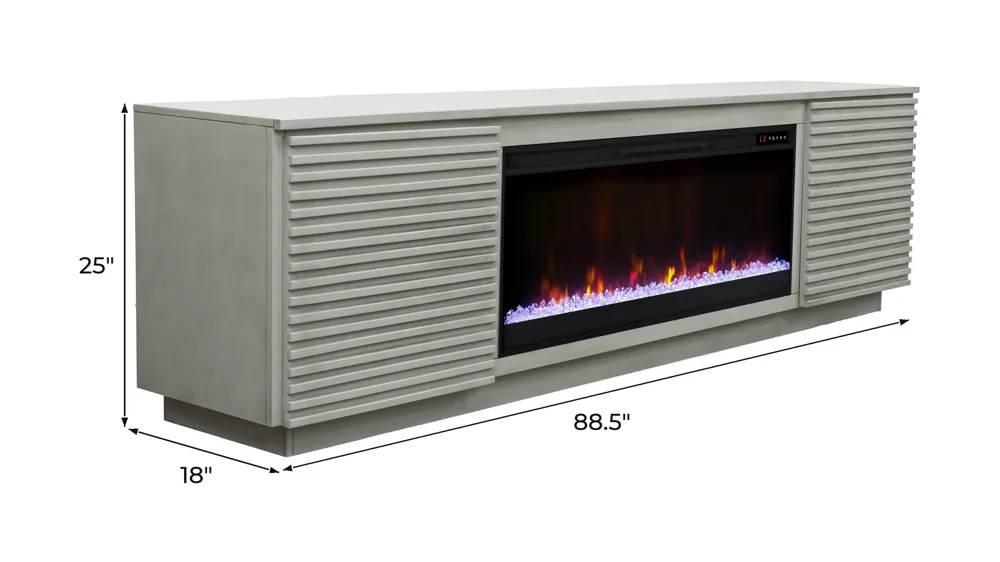 Stardust Super Fireplace Console Dimensions