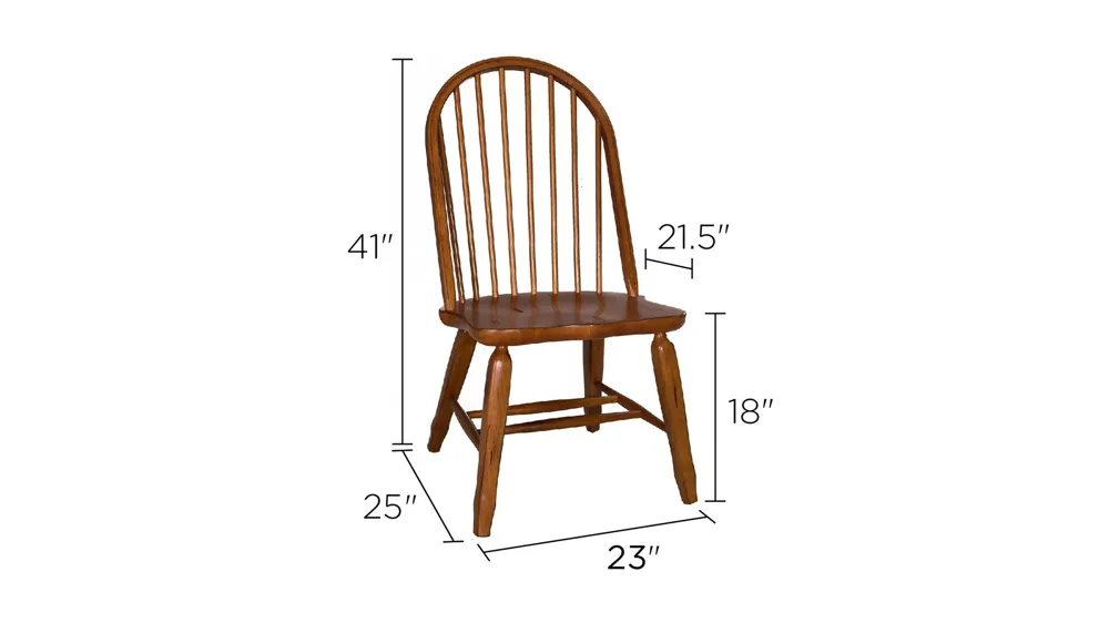 Harrietta Bow Back Dining Chair-Set of 2 Dimensions