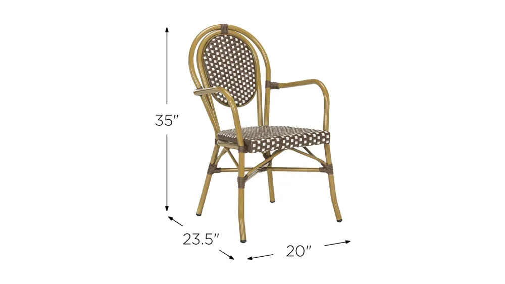 Casella Outdoor Arm Chair - Set of 2 Dimensions