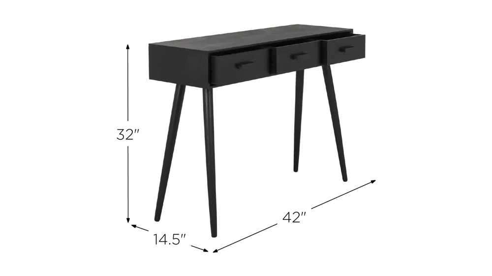 Benji 3 Drawer Console Table Dimensions