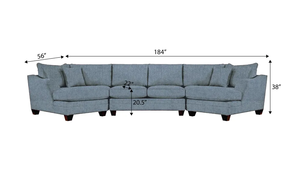 Foresthill 3-pc. Symmetrical Cuddler Sectional Sofa Dimensions